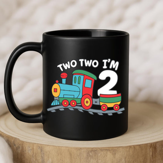 2nd Birthday Boy PNG Clipart – Two Two I’m 2 Train Theme Colorful Locomotive Digital Art for Kids Birthday T-Shirts, Mugs, Sublimation